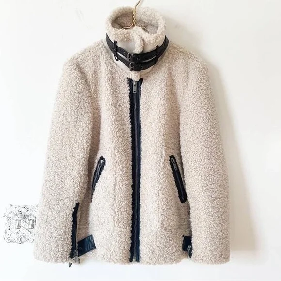 ❌SOLD❌Zara | Teddy And Faux Leather Zipper Jacket - Picture 2 of 13